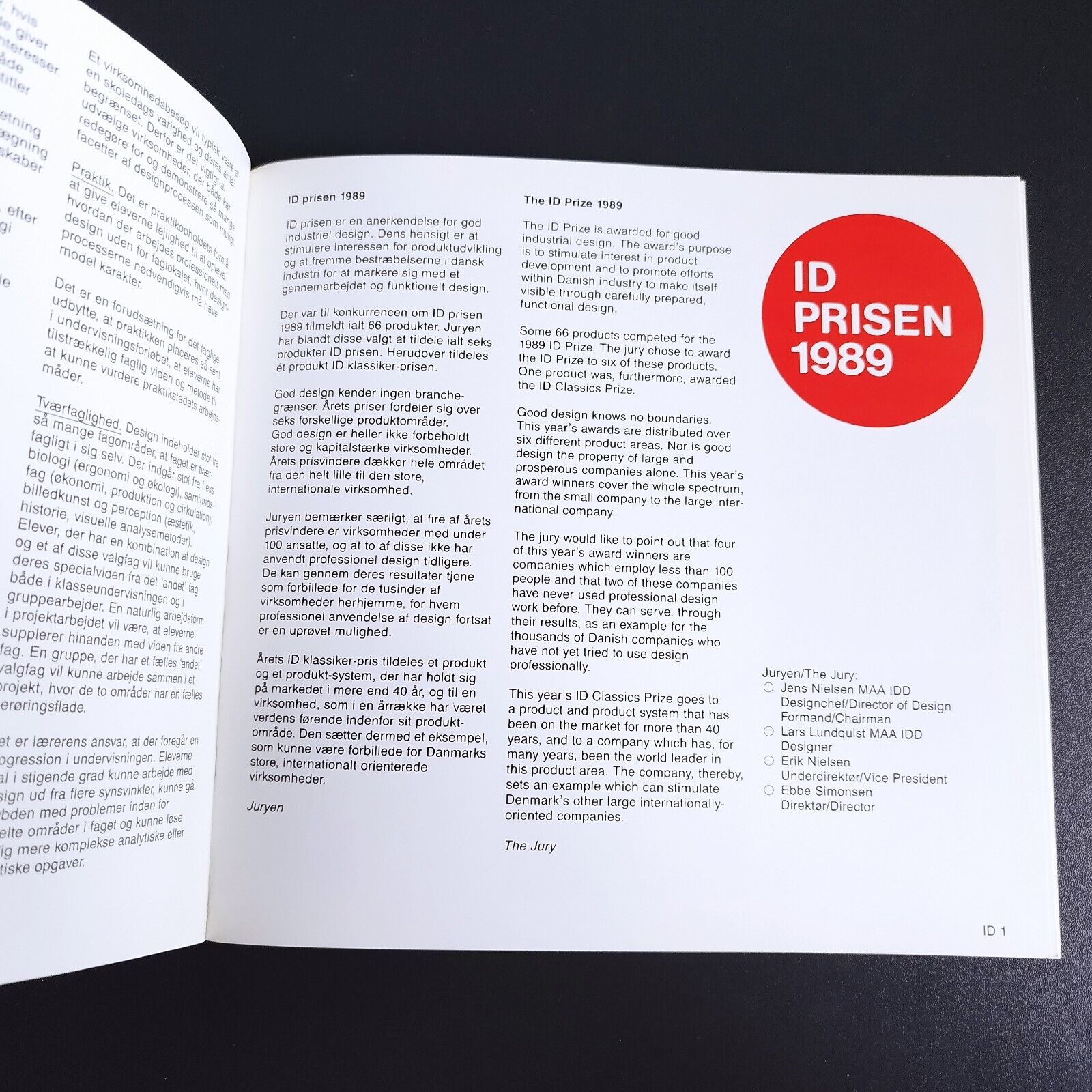 DESIGN DK The Danish Design Centre Magazine  No 1 : 1989