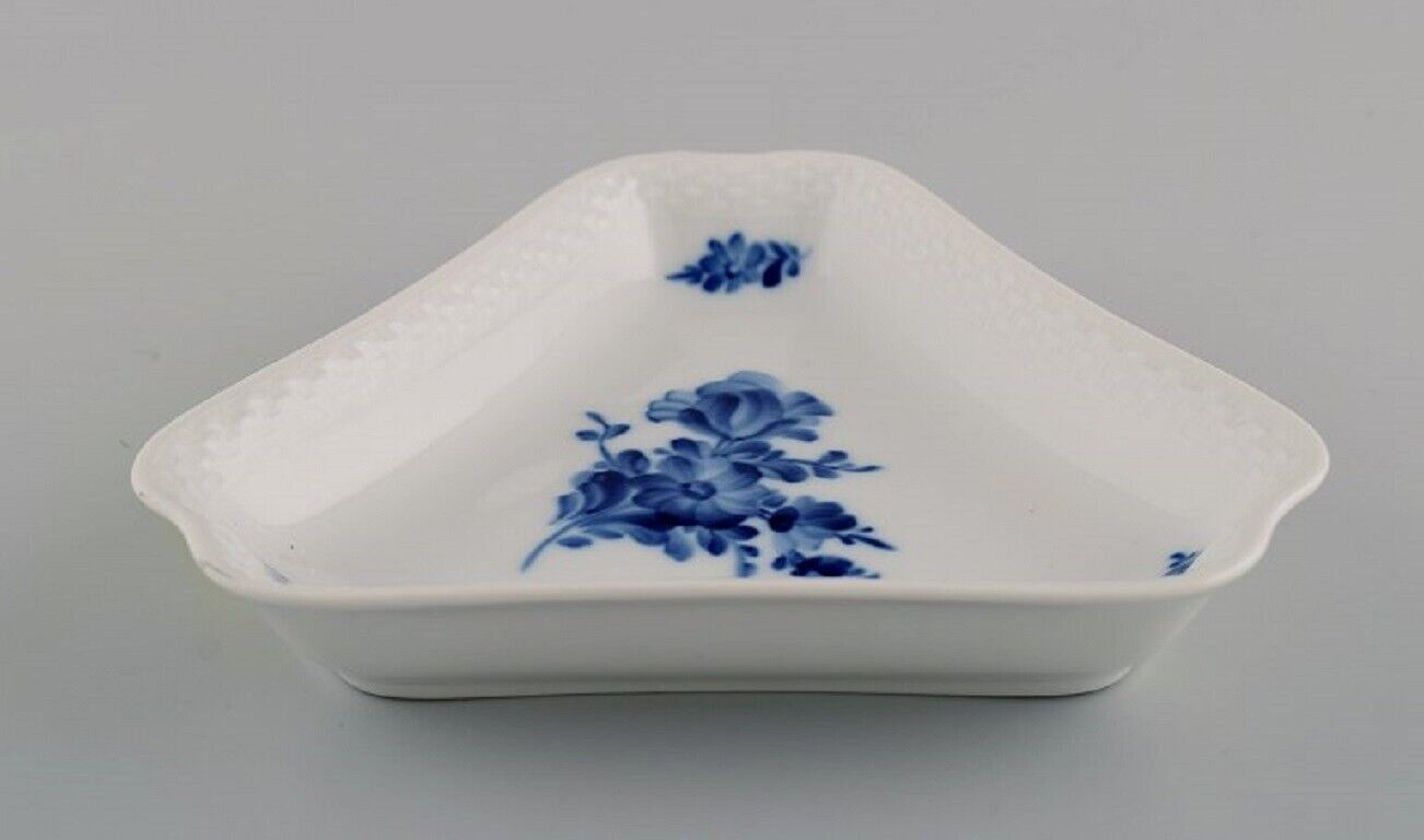 Royal Copenhagen Blue Flower Braided triangular dish Model number 10/8278