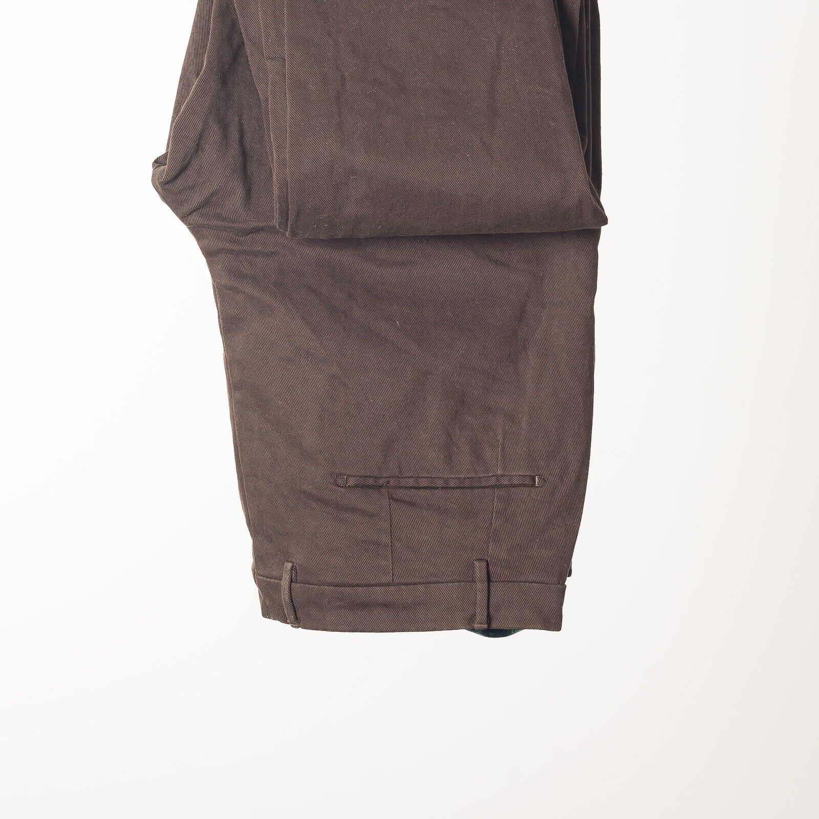 BERWICH Brown Twill Cotton Chinos Italy Made EU52