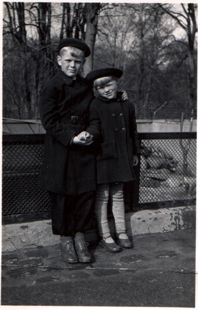 Children Park Life in Denmark 1900 - 1950s Rare Vintage Photo Small Size 9x6cm