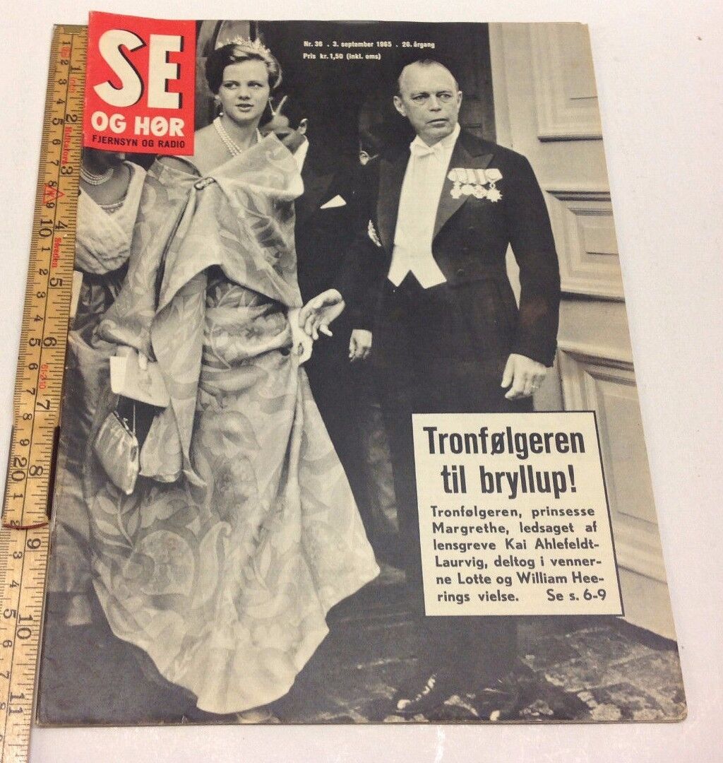 Danish Princess Future Queen Margrethe II DK Royal 1964 Vintage Danish Magazine