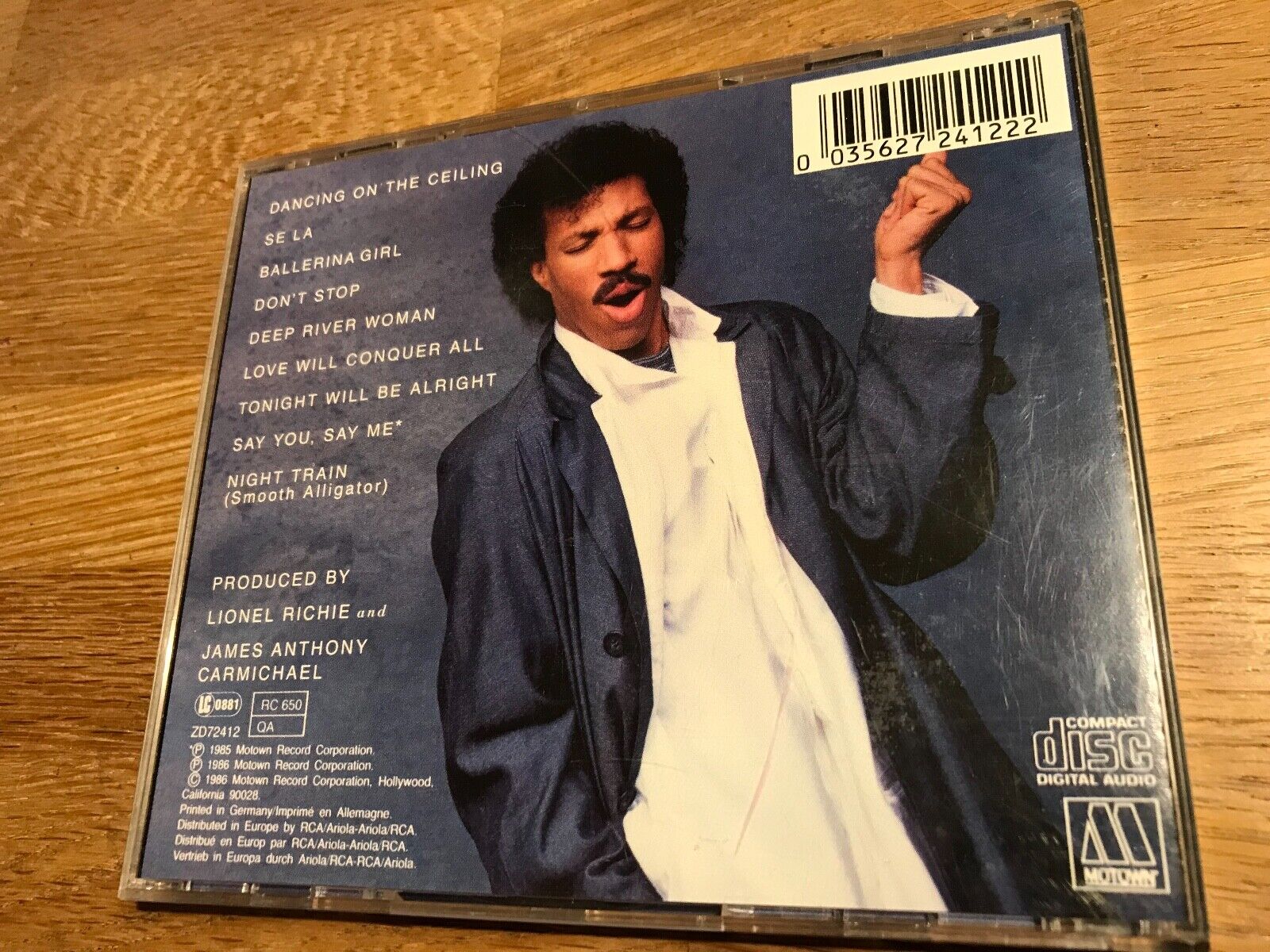 LIONEL RICHIE "DANCING ON THE CEILING" 1986 CD 9 TRACKS MOTOWN RECORDS GERMANY