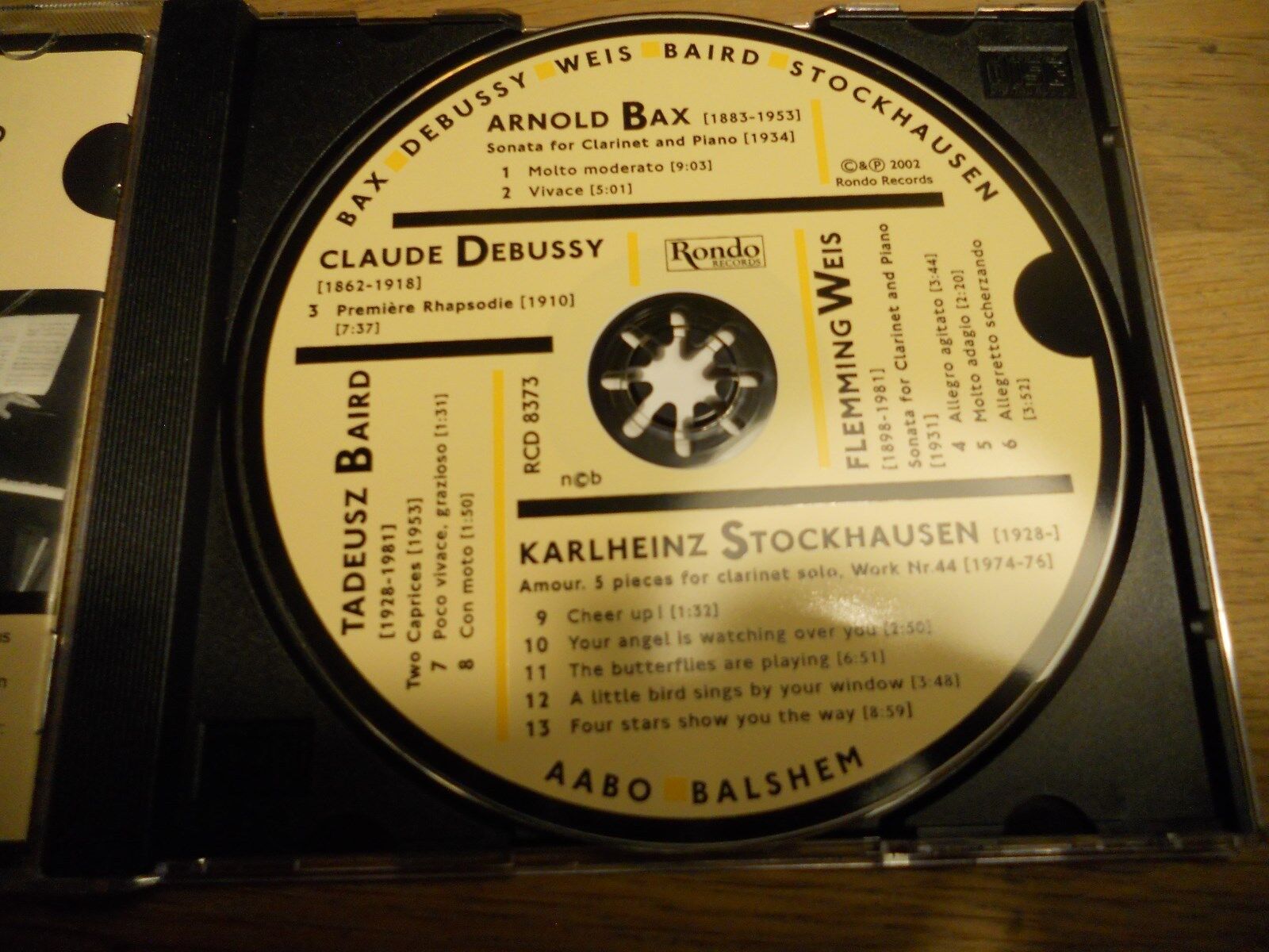 BAX DEBUSSY WEIS BAIRD STOCKHAUSEN 2002 MINT CD ALBUM RONDO RECORDS 13 JAZZ TRAX