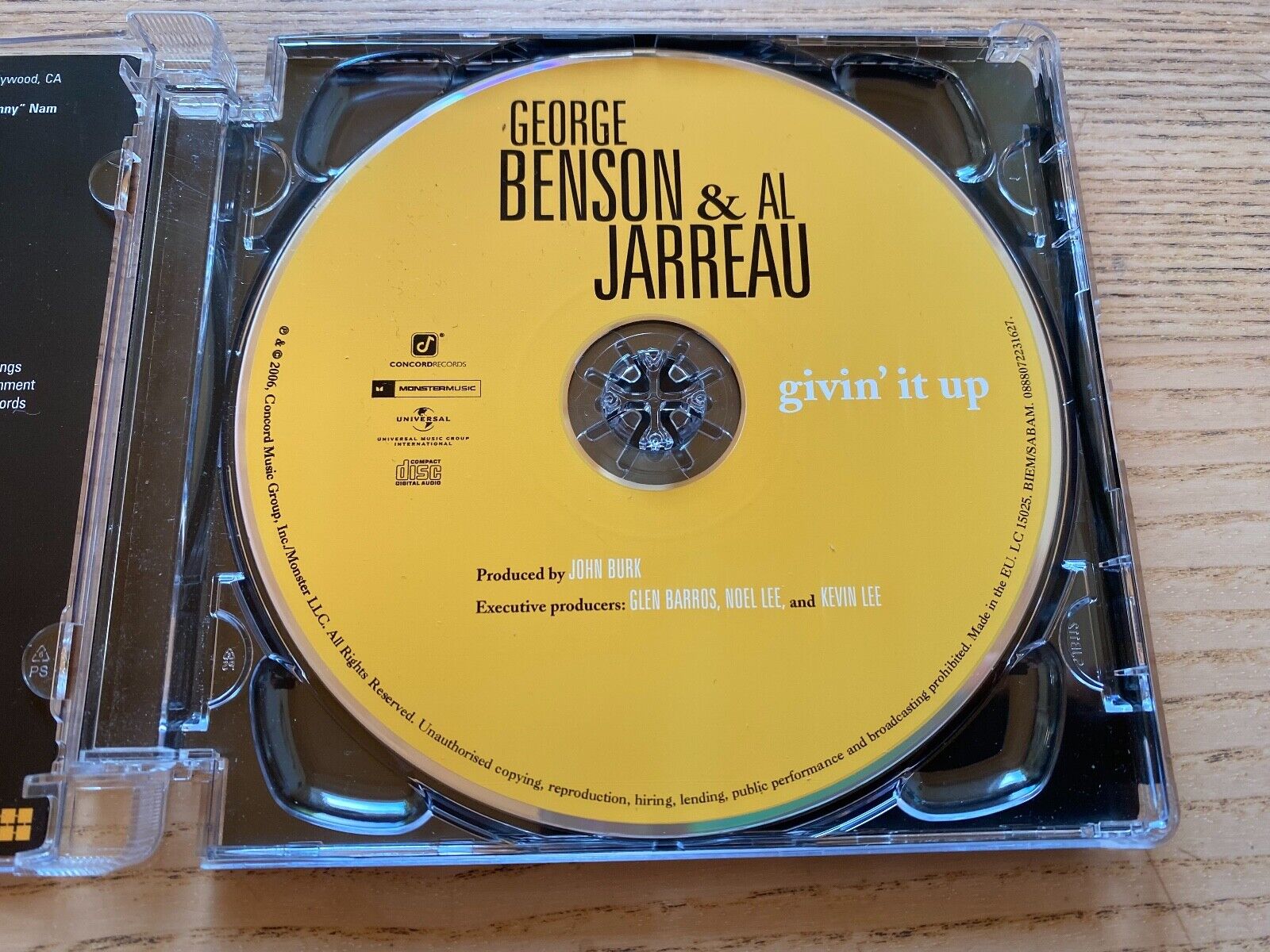 GEORGE BENSON  AL JARREAU "GIVIN´ IT UP" 2006 CD ALBUM CONCORD MUSIC 13 TRACKS