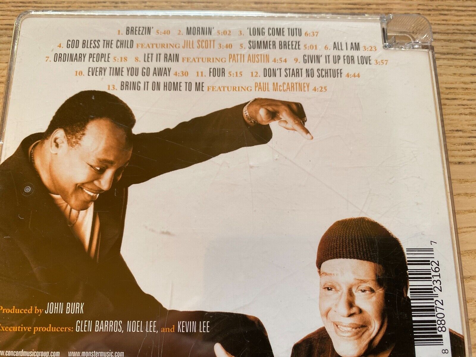 GEORGE BENSON  AL JARREAU "GIVIN´ IT UP" 2006 CD ALBUM CONCORD MUSIC 13 TRACKS