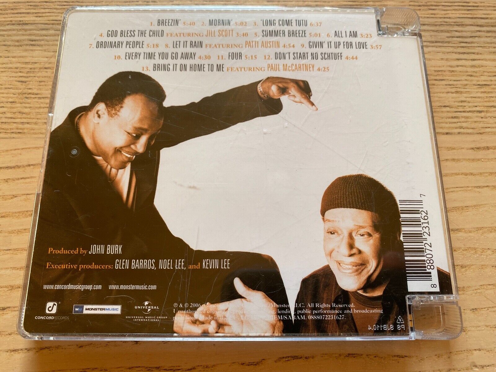 GEORGE BENSON  AL JARREAU "GIVIN´ IT UP" 2006 CD ALBUM CONCORD MUSIC 13 TRACKS