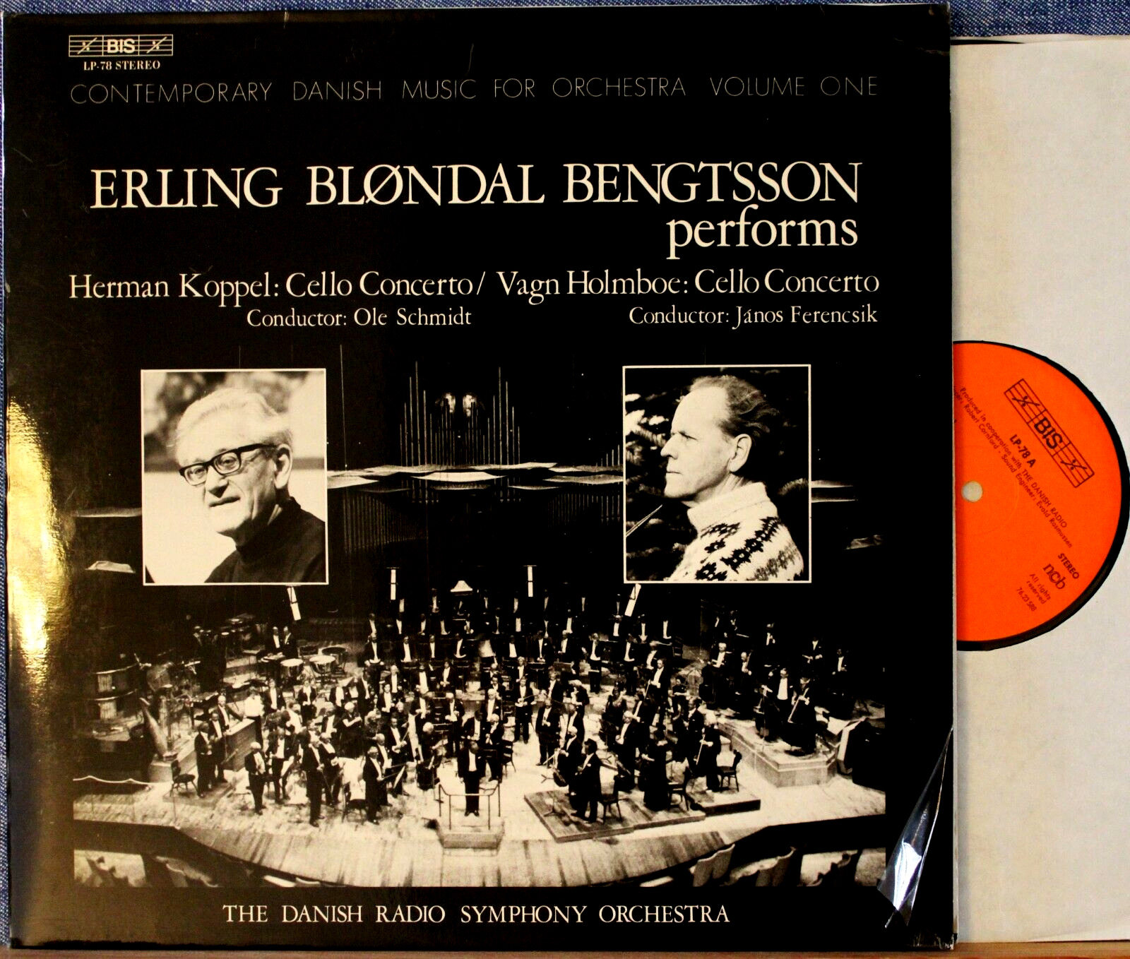 Bengtsson Koppel + Holmboe (Cello concertos) BIS LP-78 NM