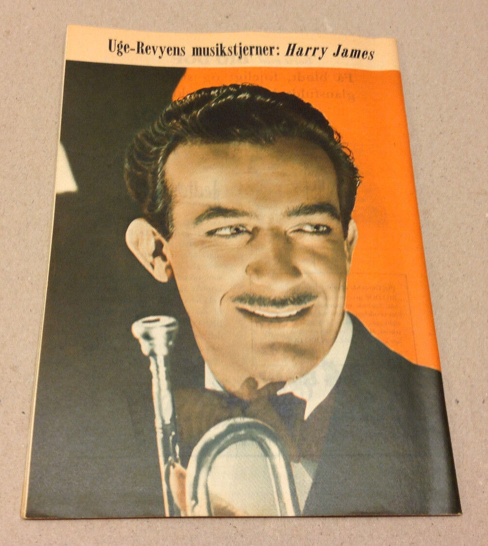 SUSAN STEPHEN FRONT COVER + HARRY JAMES BACK COVER VINTAGE Danish Magazine 1953