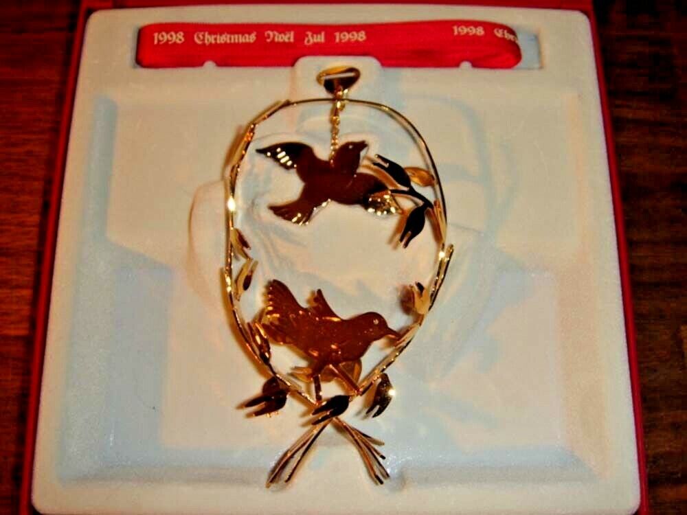 1998 Christmas Sheaf CHRISTMAS MOBILE 24 carat gold plated GEORG JENSEN Box