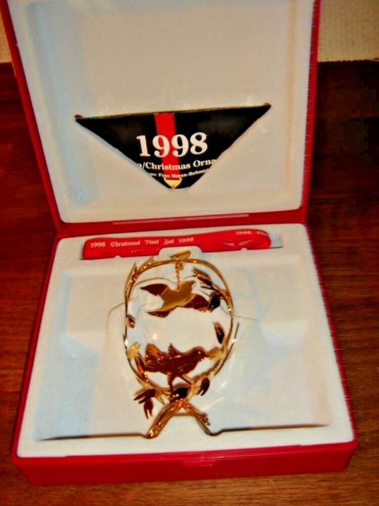 1998 Christmas Sheaf CHRISTMAS MOBILE 24 carat gold plated GEORG JENSEN Box