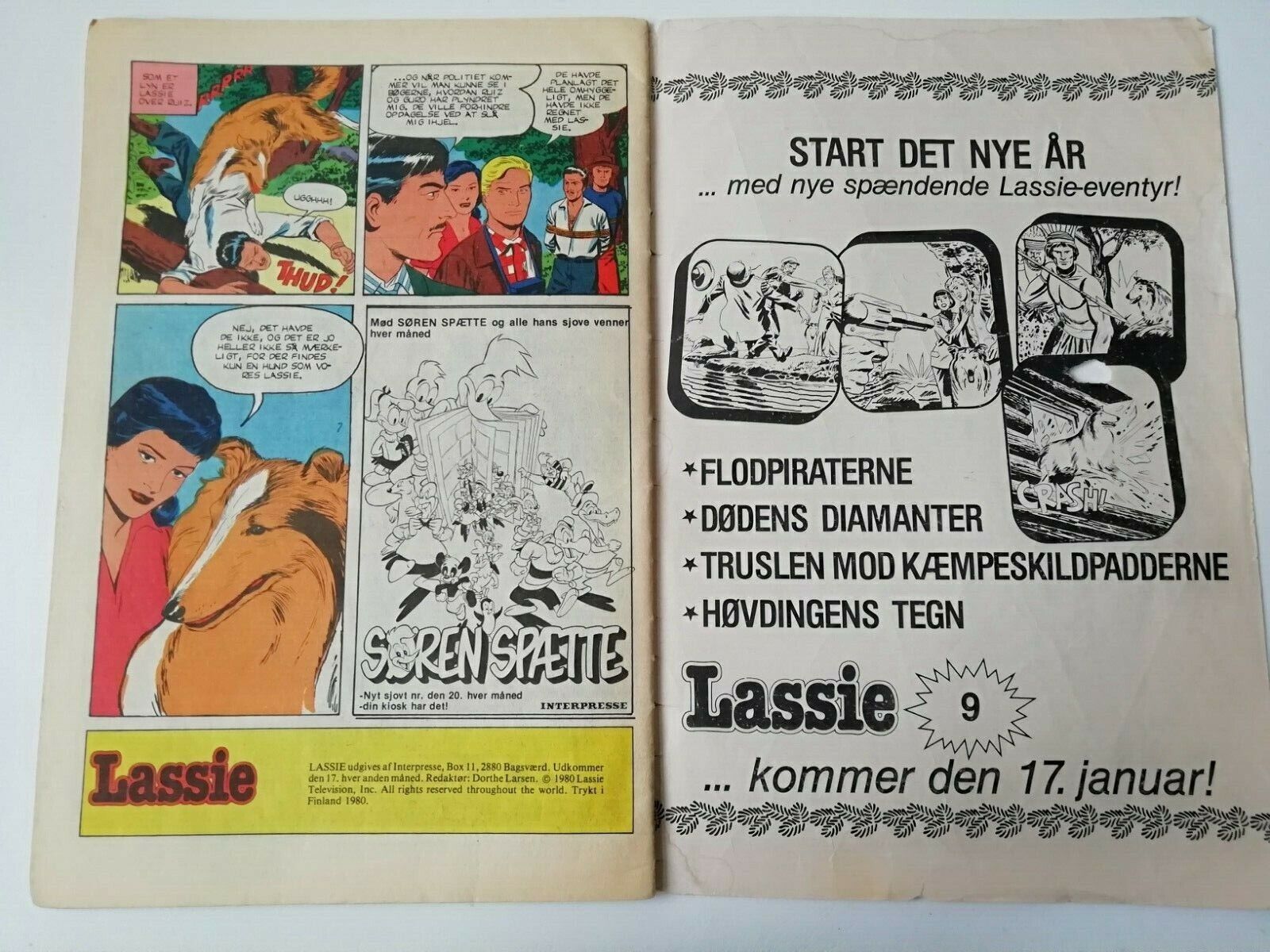 "Lassie" No 8/1980 Danish comic book