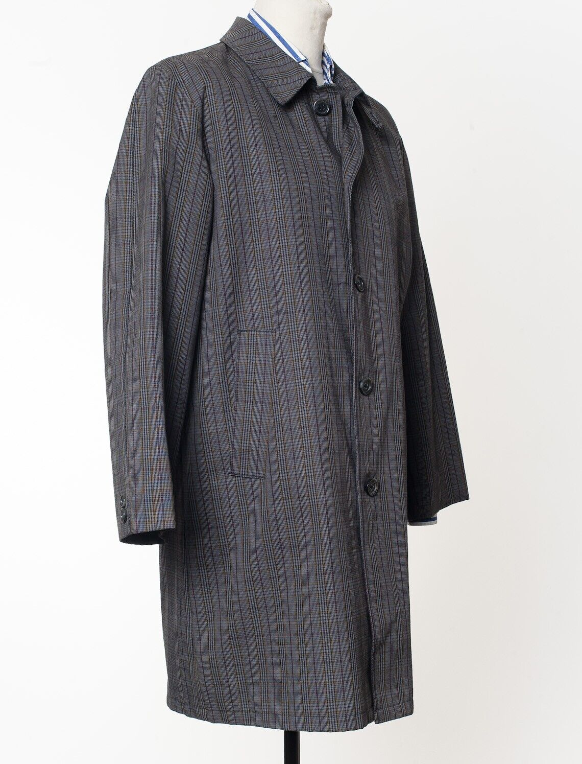 PENGUIN Gray Check Mac Coat Size L