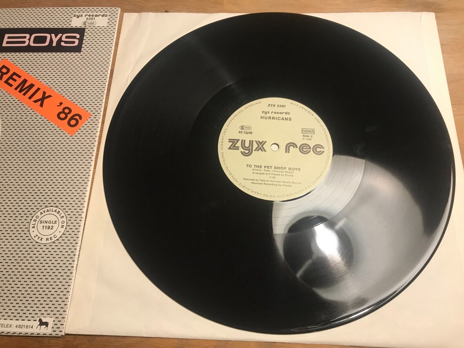 PET SHOP BOYS "WEST END GIRLS ´86" / HURRICANS "TO THE PET SHOP BOYS" 1986 ZYX**