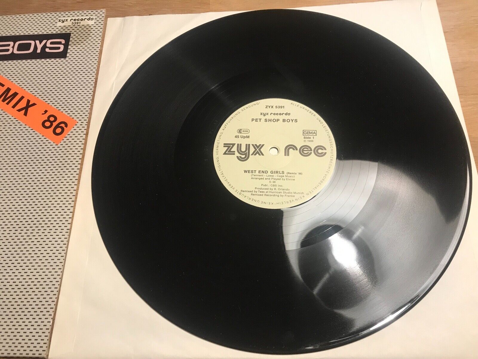 PET SHOP BOYS "WEST END GIRLS ´86" / HURRICANS "TO THE PET SHOP BOYS" 1986 ZYX**