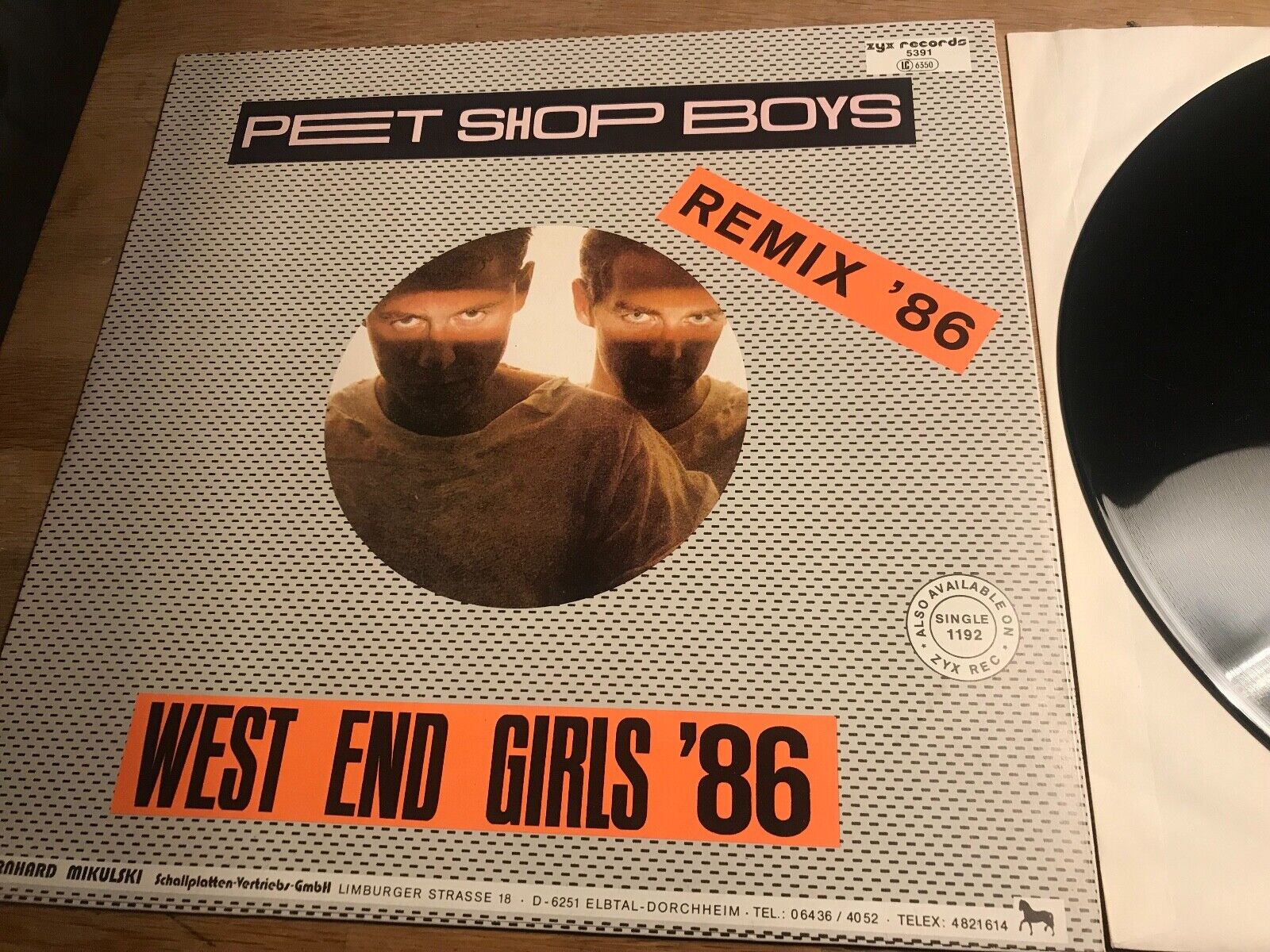 PET SHOP BOYS "WEST END GIRLS ´86" / HURRICANS "TO THE PET SHOP BOYS" 1986 ZYX**