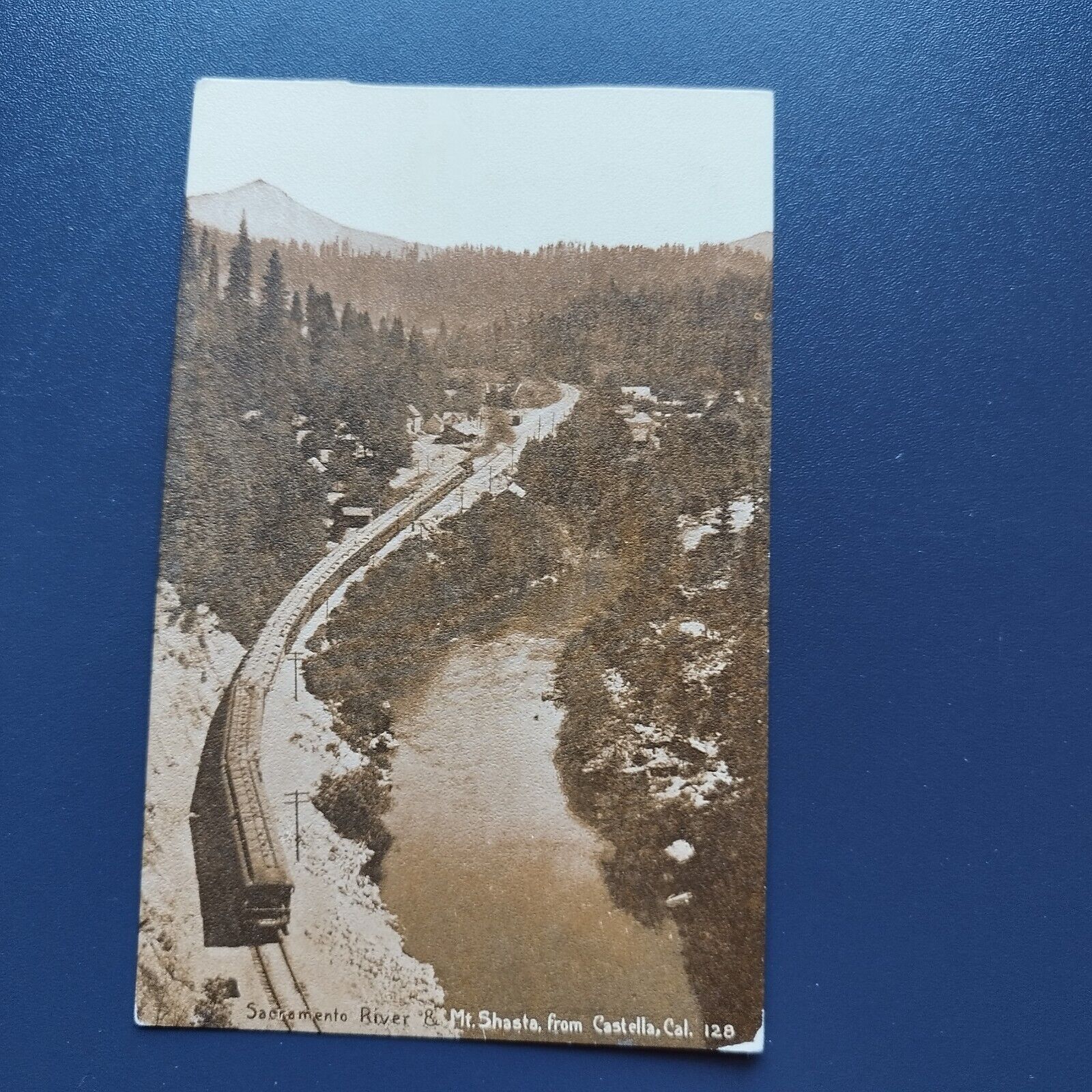 California Train at Sacramento River  Mt Shasta