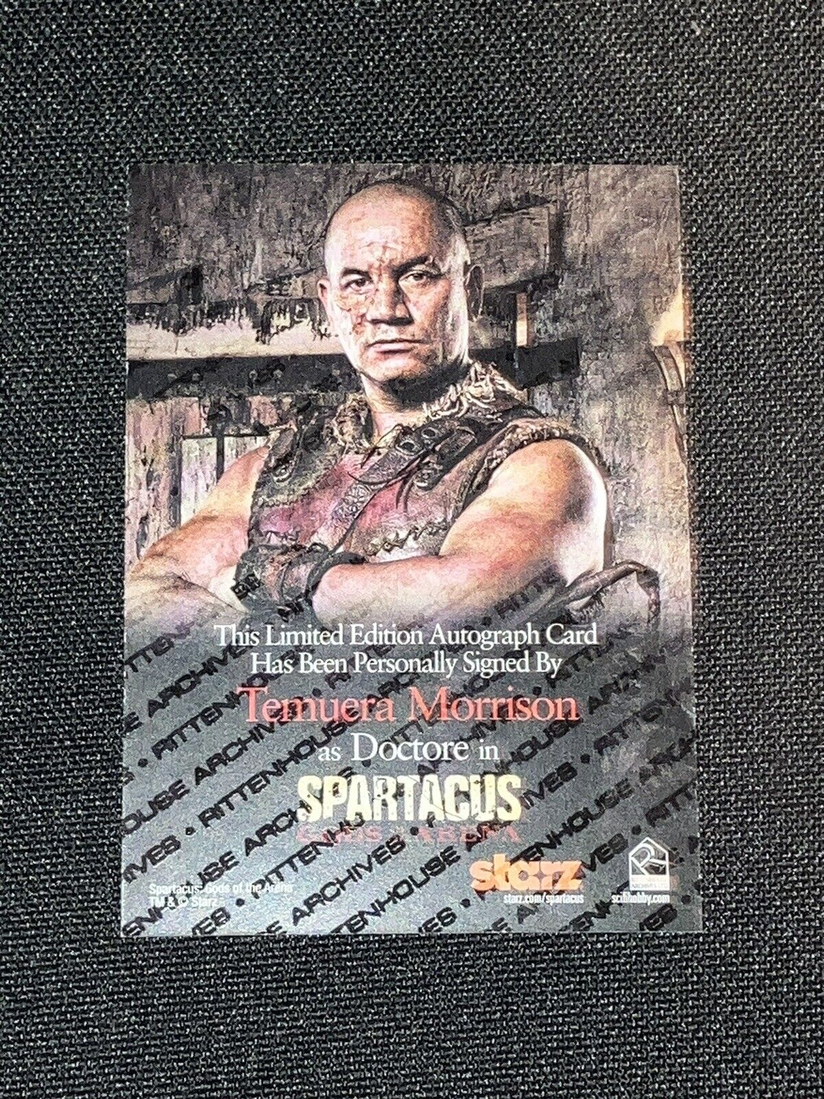 Spartacus Gods of the Arena Autograph Card Signed by Temuera Morrison as Doctore