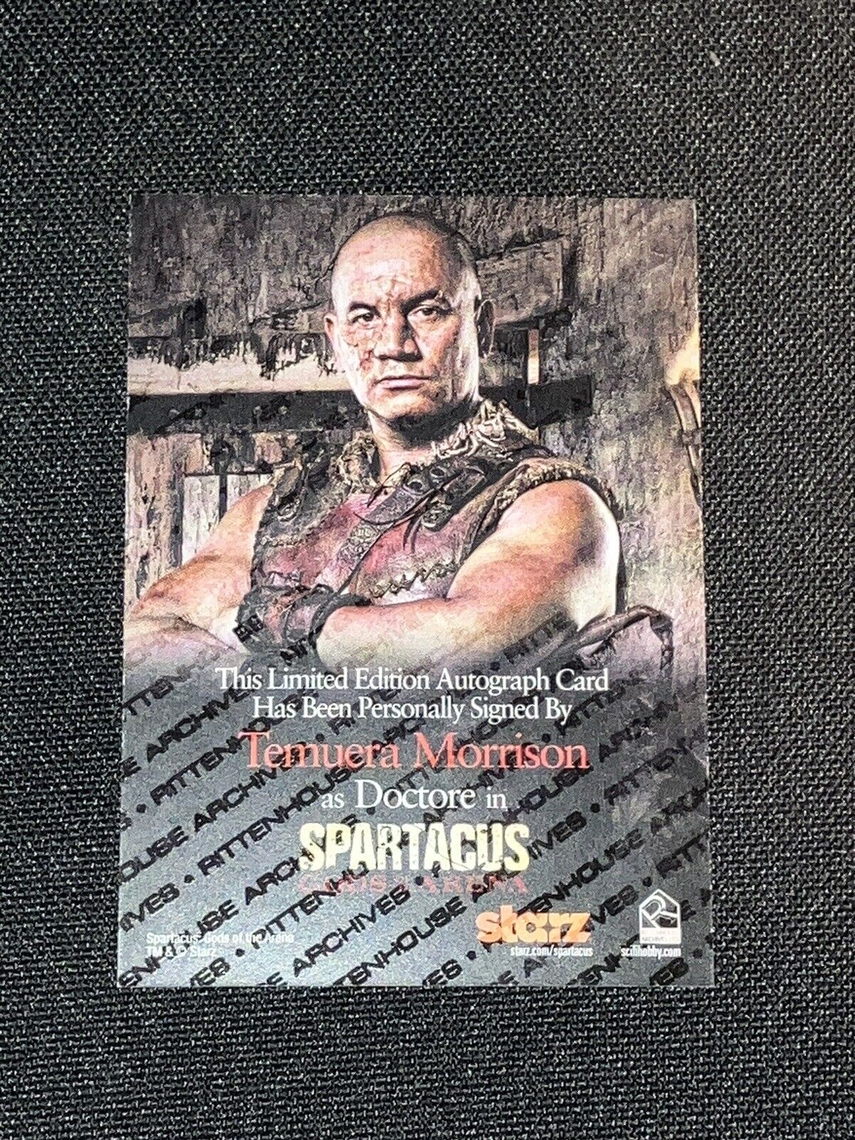 Spartacus Gods of the Arena Autograph Card Signed by Temuera Morrison as Doctore