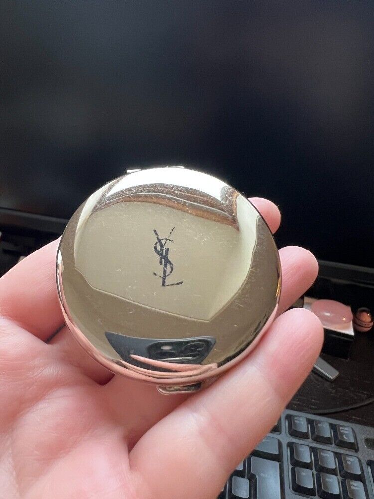 YSL vintage silver plated pocket mirror