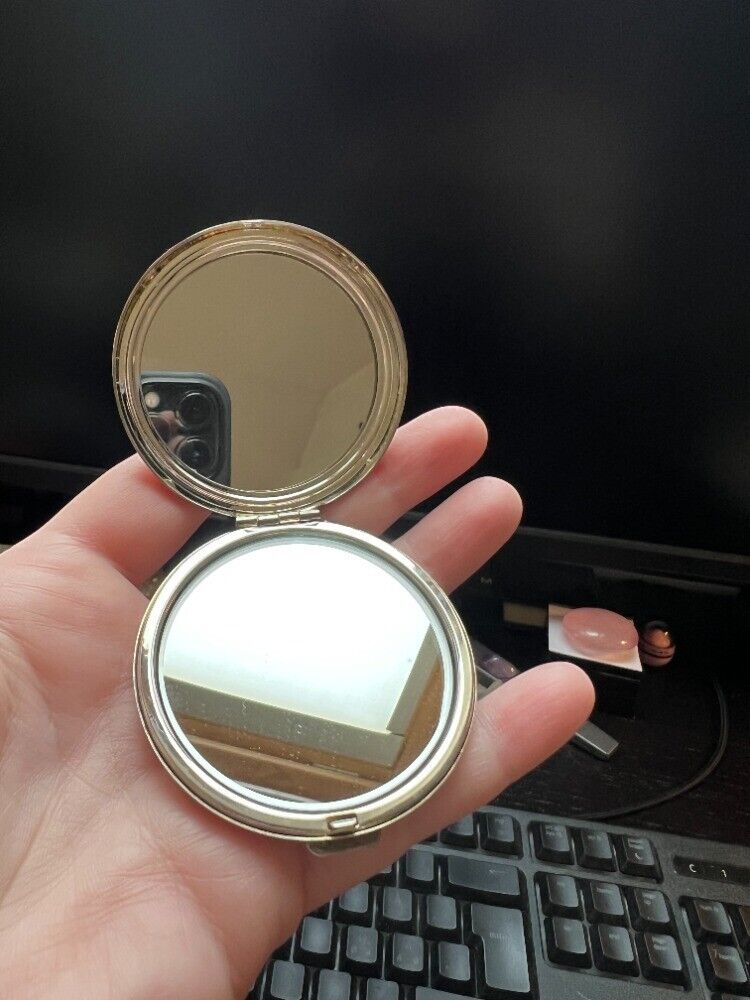 YSL vintage silver plated pocket mirror