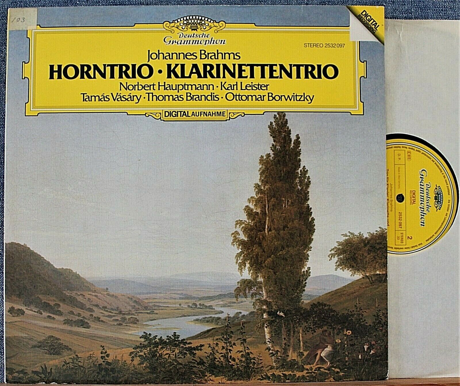 Hauptmann; Leister; etc Brahms (Horn trio; Clarinet trio) DGG 2532 097 dig NM