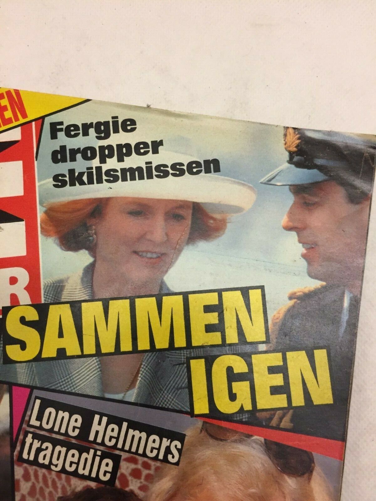 Sarah Fergie Ferguson Drops Divorce Vtg Danish Magazine 1992 "Se og Hoer"