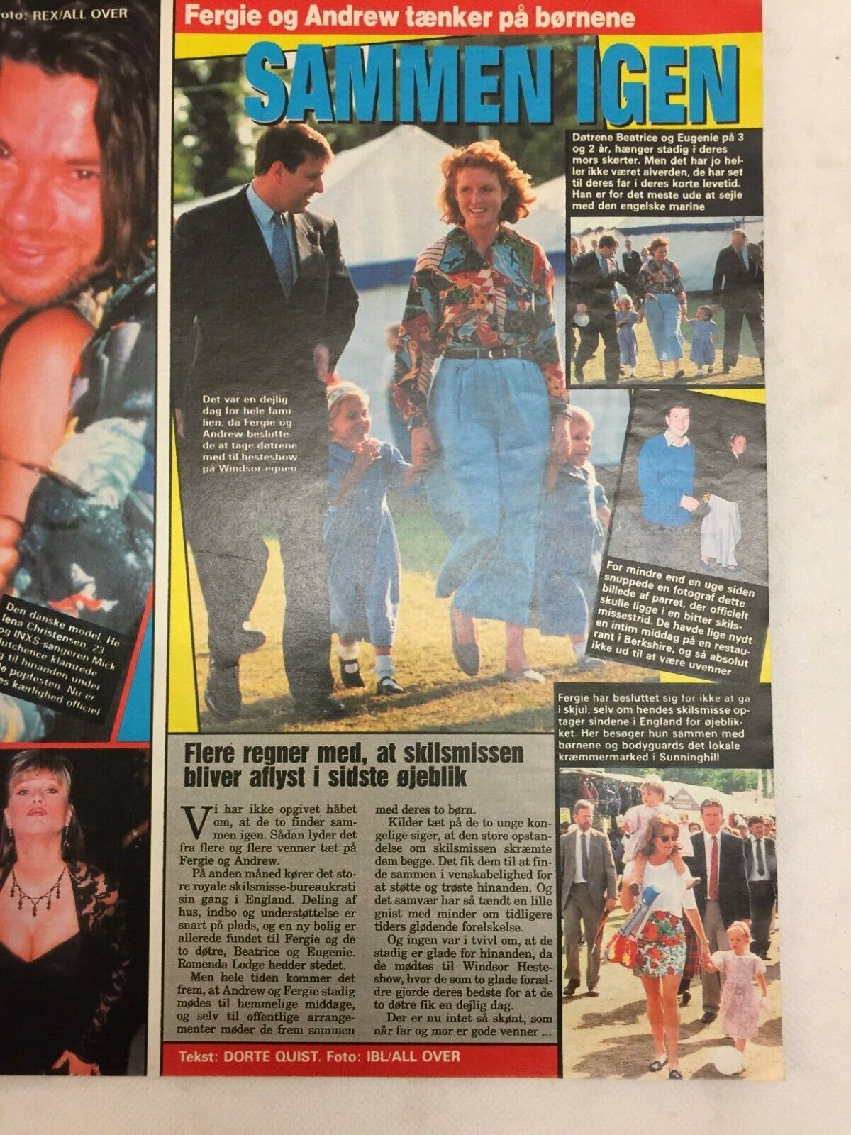 Sarah Fergie Ferguson Drops Divorce Vtg Danish Magazine 1992 "Se og Hoer"