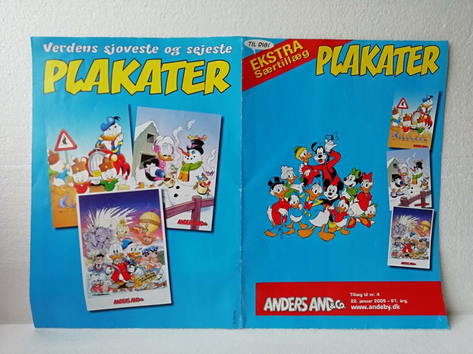 Disney Donald Duck  Co Poster Danish From 2009 59 cm x 42 cm