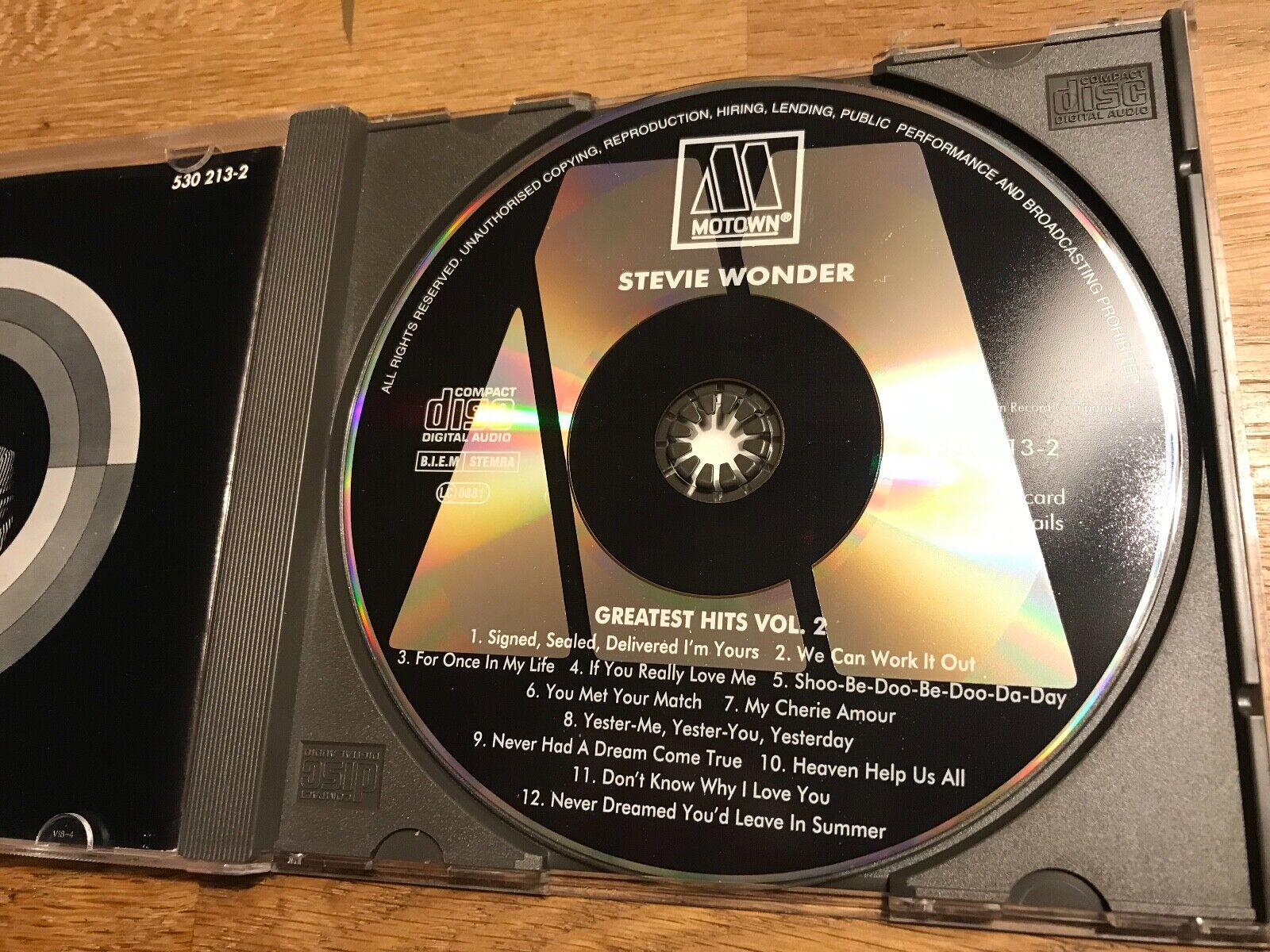 STEVIE WONDER "GREATEST HITS VOL 2" 1993 MOTOWN RECORDS 12 SONG CD ALBUM GERMAN