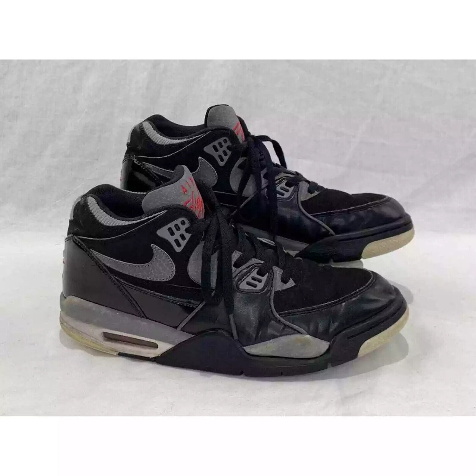 Nike Air Flight 89 Retro Sneakers Shoes Black/Gray/Red Men’s Size 10