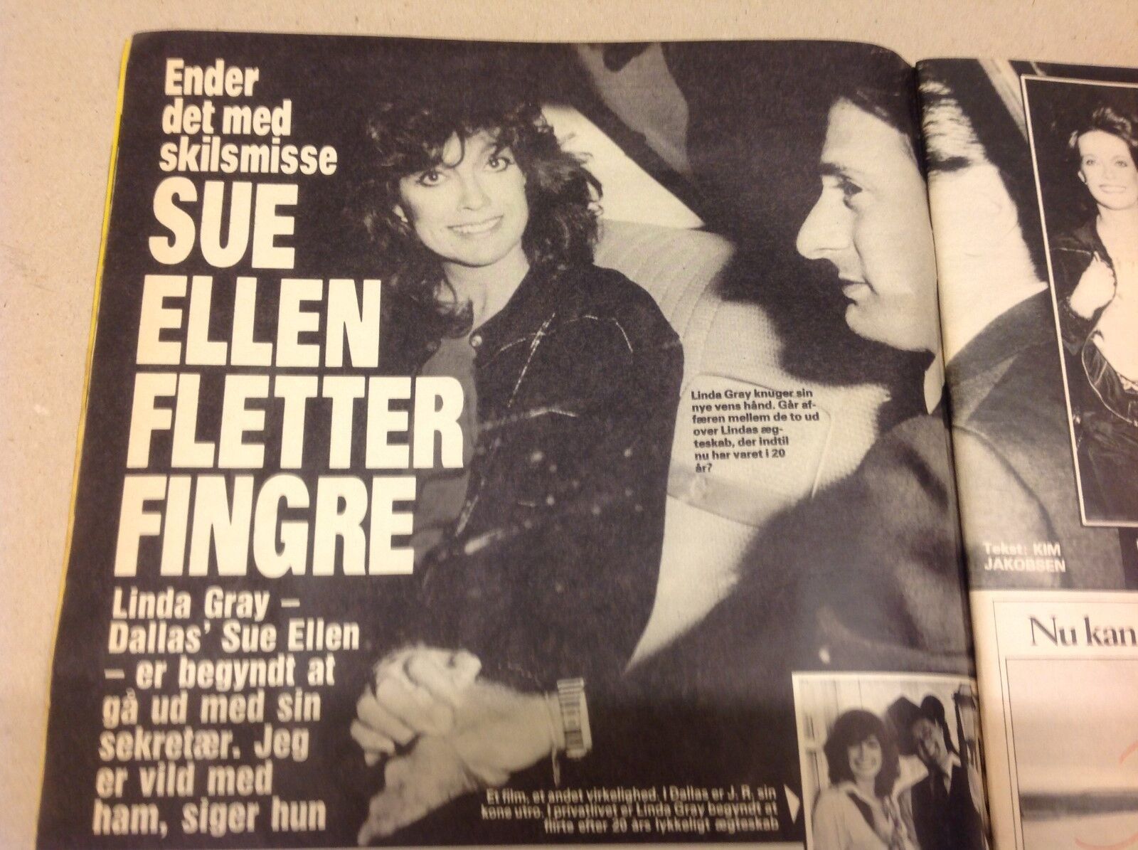 Linda Gray Sue Ellen Dollars +Bjorn Borg Vtg Danish Magazine 1982 "Se og Hoer"