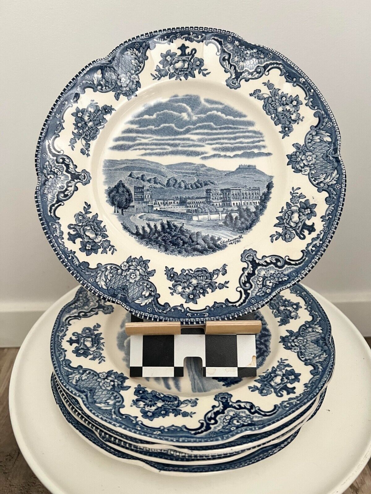 Antique Johnson Bros England Old Britain Castles Plate  set of 6