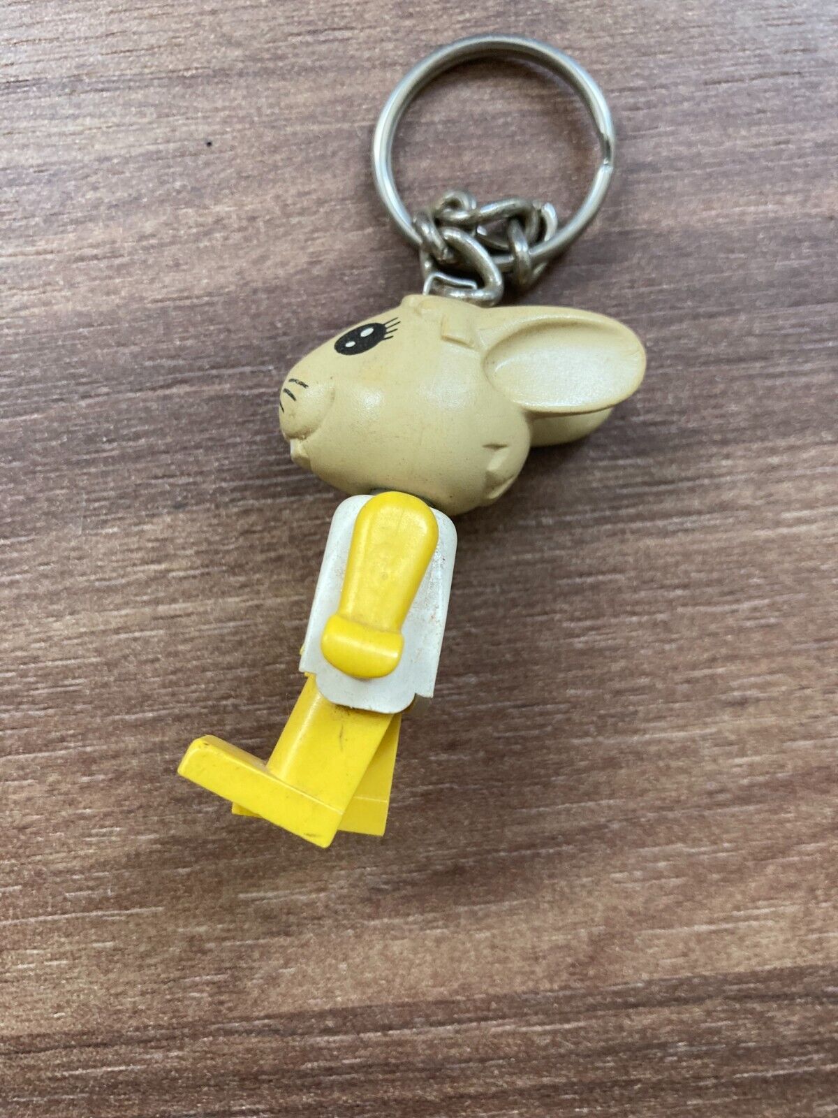 1980s LEGO Fabuland Bunny Rabbit Plastic - Original Vintage Key Ring Chain