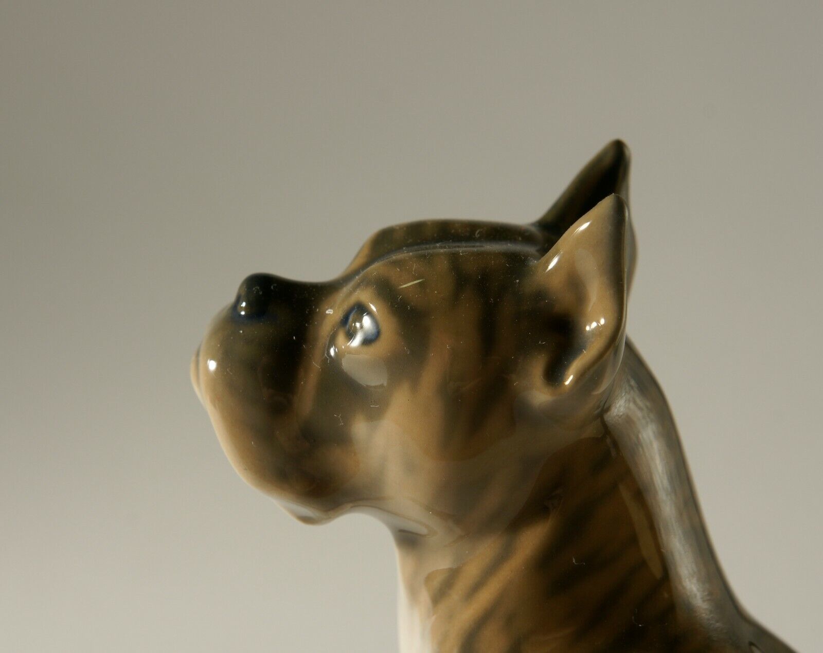 Lying boxer dog figurine of Royal Copenhagen