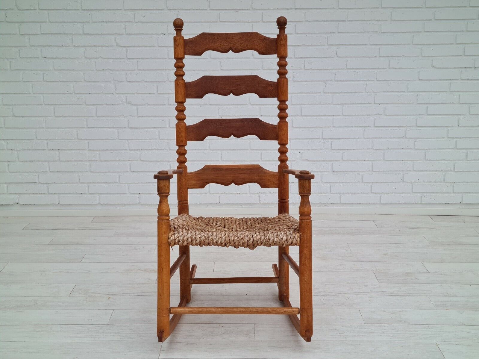 Danish design 60s rockingchair oak wood natural fiber original condition