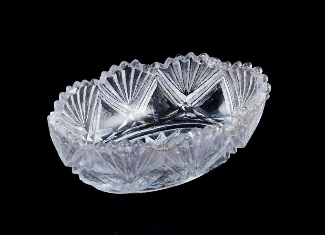 Fåglavik Glasbruk (1874-1980) Sweden Four salt cellars in clear handmade glass