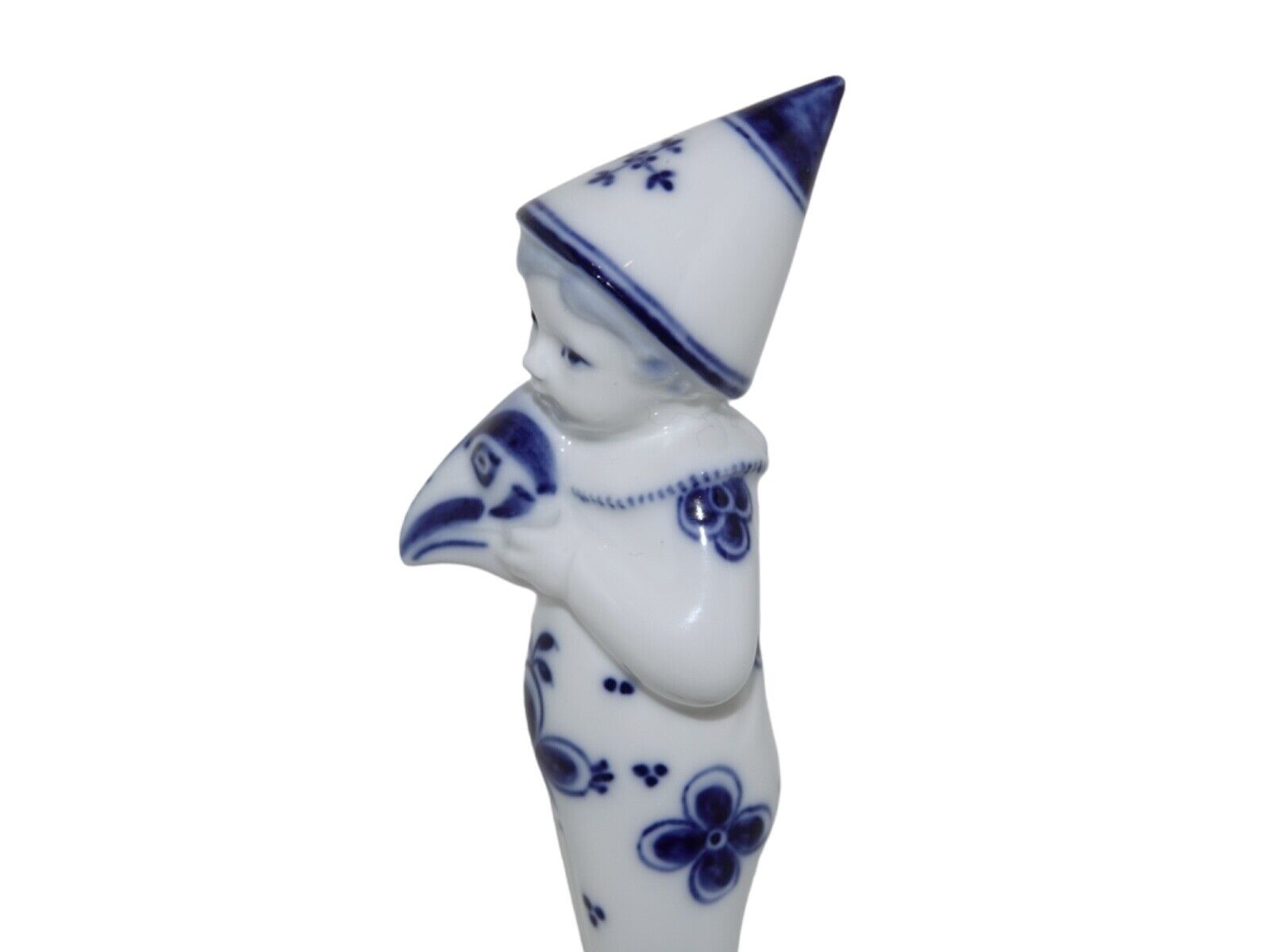 Royal Copenhagen Blue Fluted Plain Figurine boy holding a mask