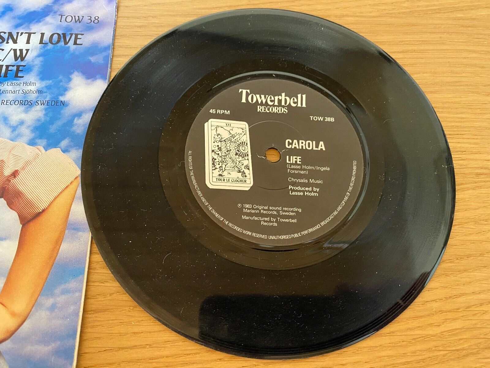 CAROLA HAGKVIST "LOVE ISN´T LOVE"  1983 UK PRESS 7" SINGLE EUROVISION WINNER 7"