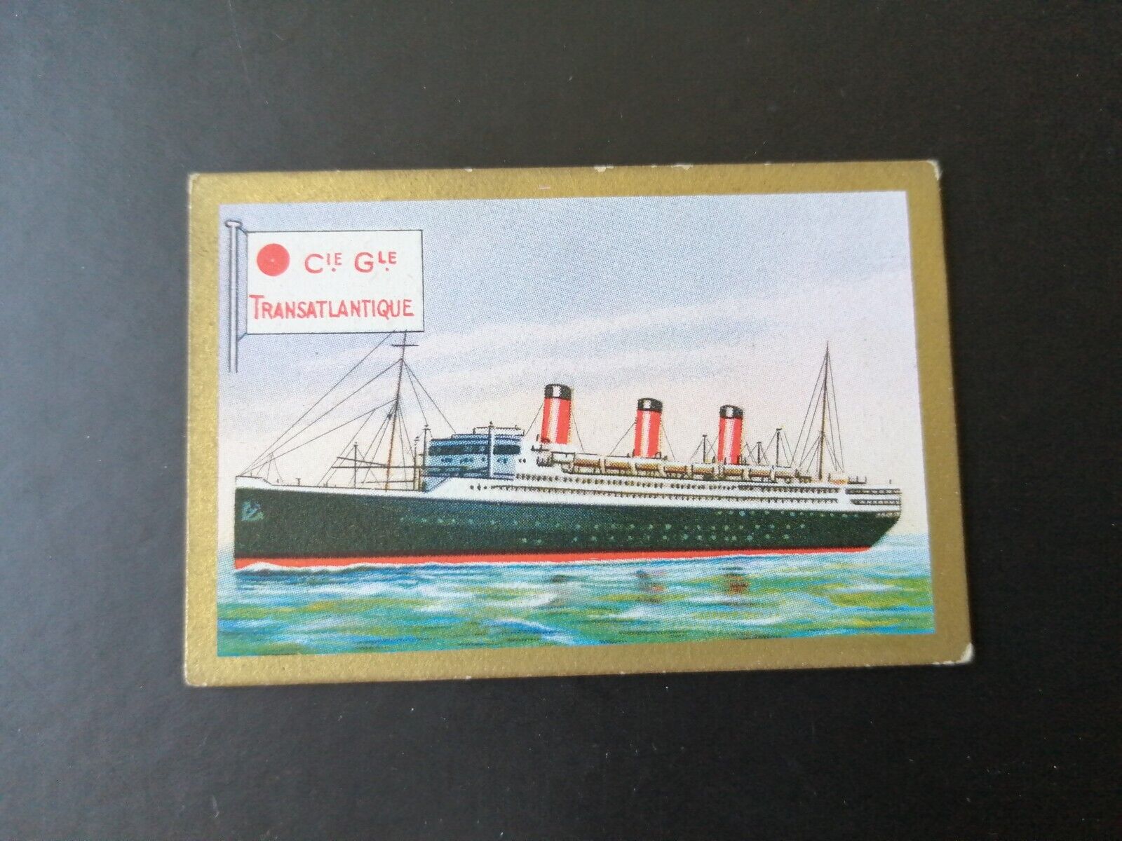 German SABA tobacco ship trading card 1931-33No 42"Ile de France" France