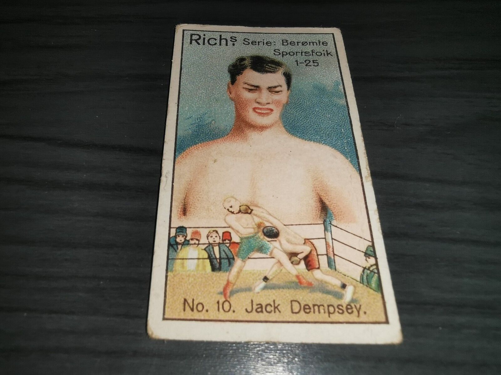 Jack Dempsey 1927 Richs Serie sportsfolk card Danish Version # 10