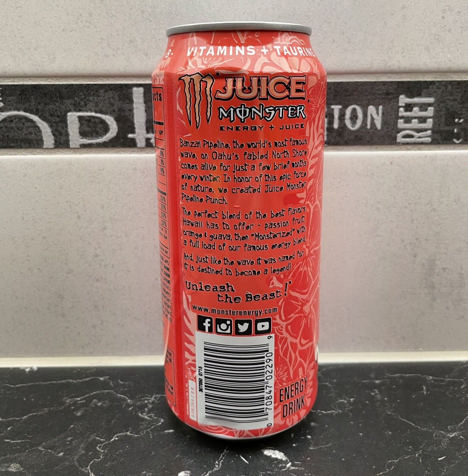 2015 Monster Energy Pipeline Punch 16oz USA (0715 Ball) Empty Can