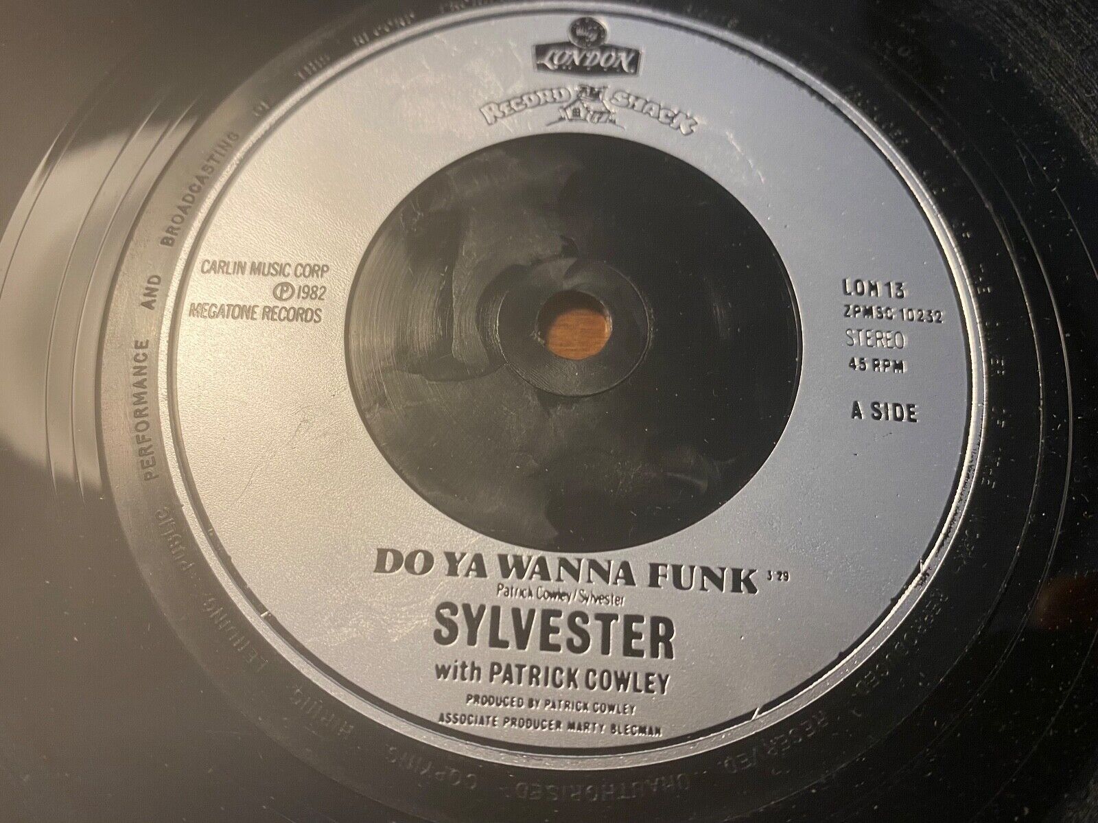 SYLVESTER WITH PATRICK COWLEY "DO YA WANNA FUNK" 1982 7" VINYL SINGLE ENGLAND UK