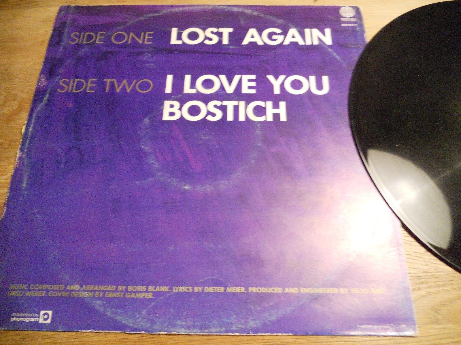 YELLO LOST AGAIN / I LOVE YOU / BOSTICH 1983 12 INCH MAXI SINGLE VERTIGO RECORDS