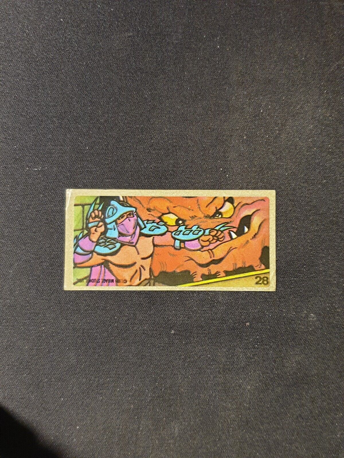 1989 TEENAGE MUTANT NINJA TURTLES Mirage Studios BUBBLE GUM Sticker No 28