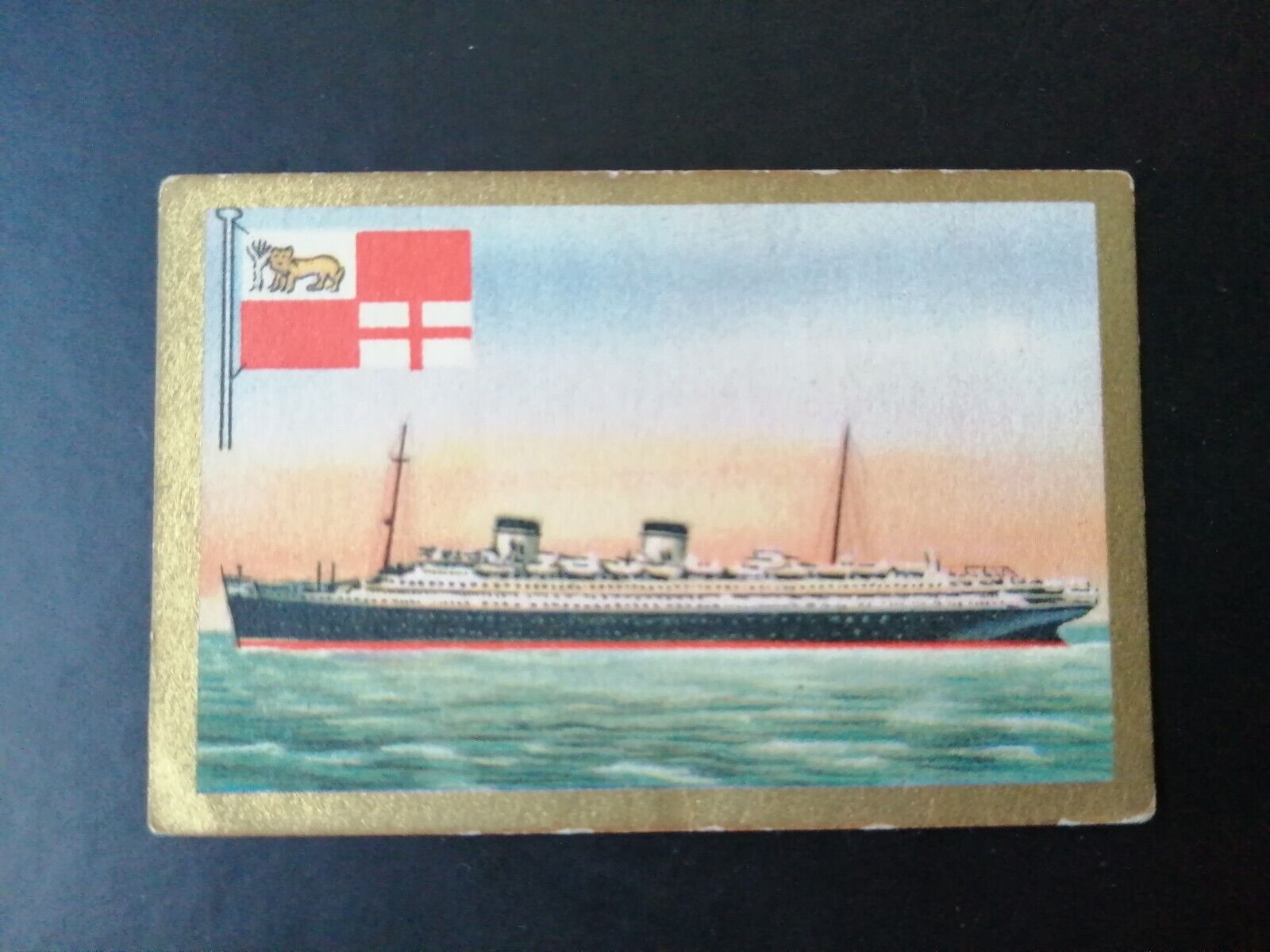 German SABA tobacco ship trading card 1931-33No 48 "REX" GenuaItaly