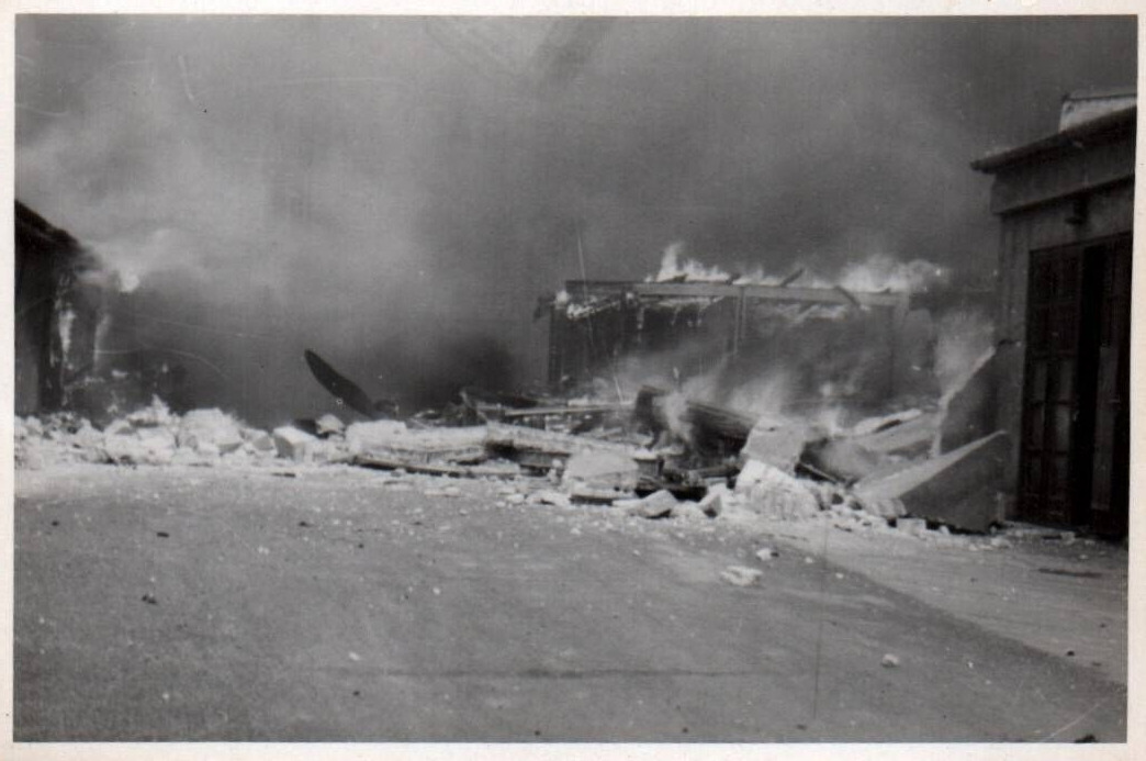 WWII Photo Sabotage Buildings Copenhagen Denmark Small Size 9x6cm World War 2