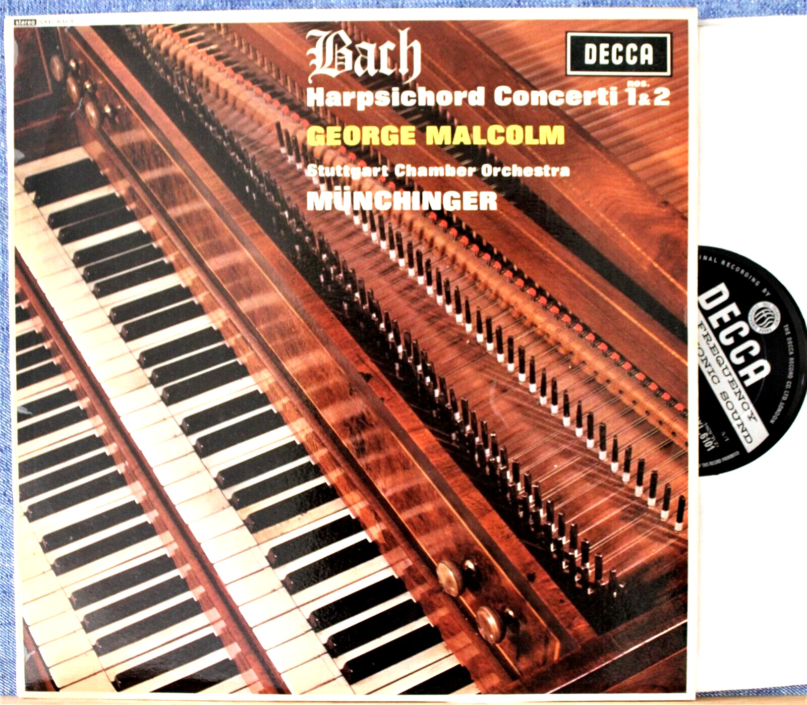 Malcolm; Münchinger Bach (Harpsichord concertos) Decca SXL 6101 wb NM