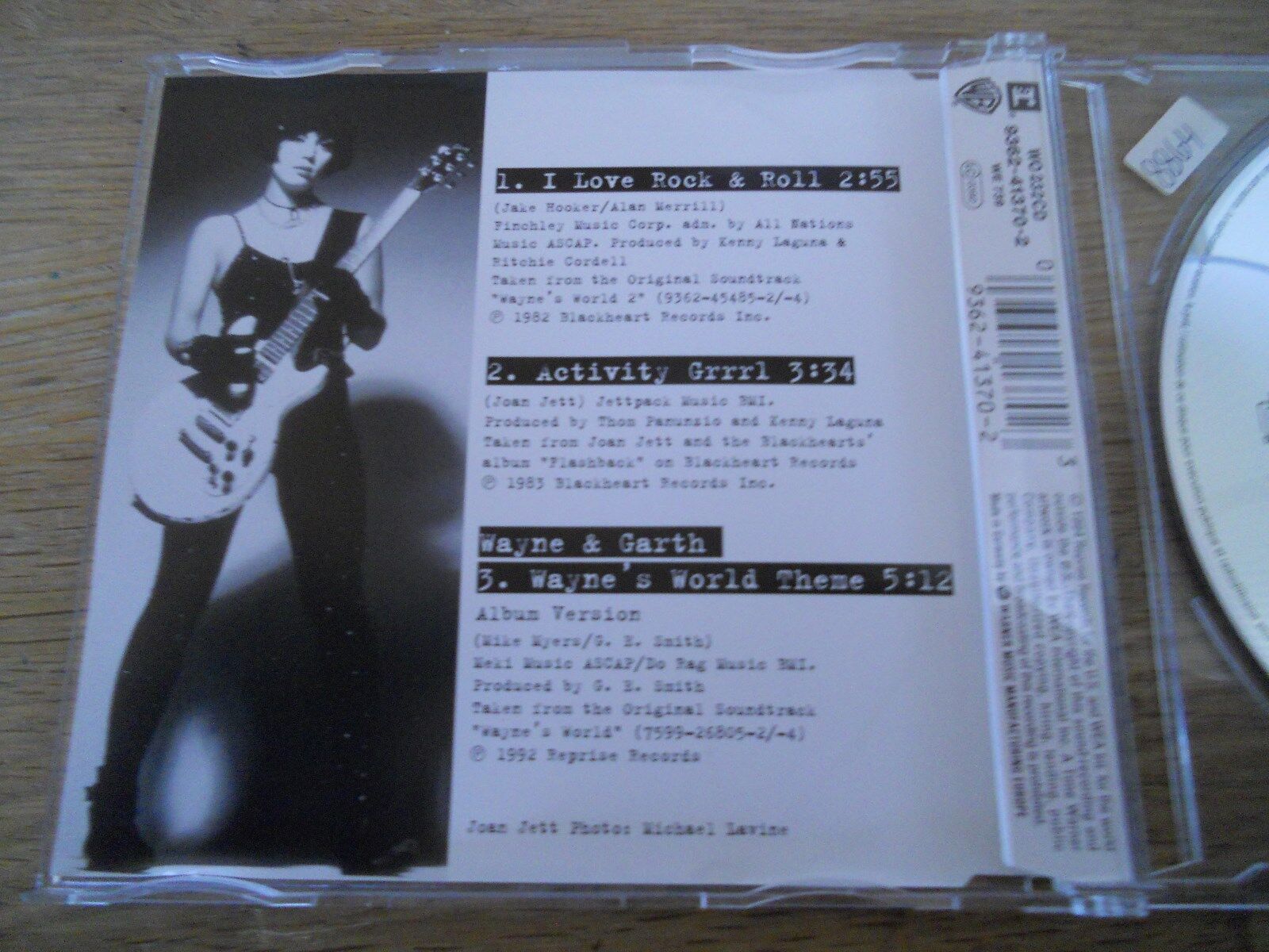 JOAN JETT AND THE BLACKHEARTS I LOVE ROCK  ROLL 3 TRACKS 1992 CD SINGLE RARE