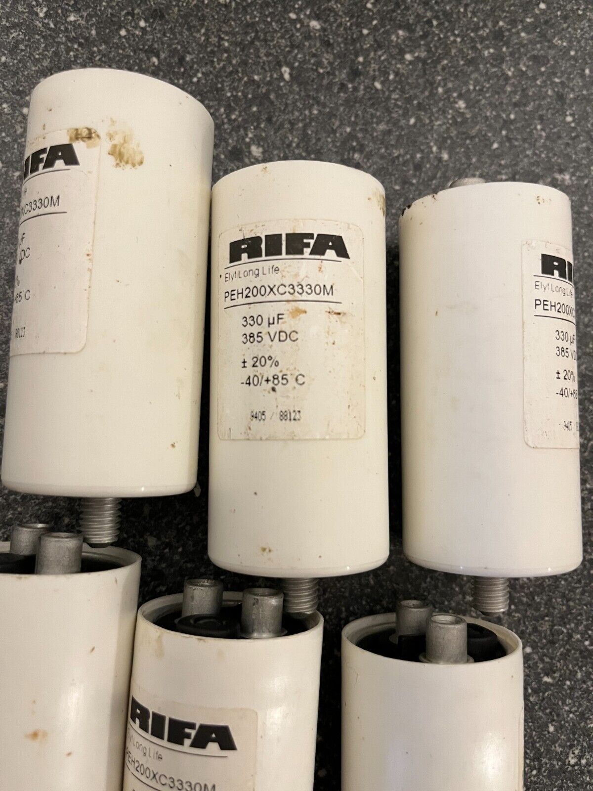 Bundle of 6 RIFA PEH200XC3330M Long Life Capacitors 330µF 385VDC ±20% -40/+85°C