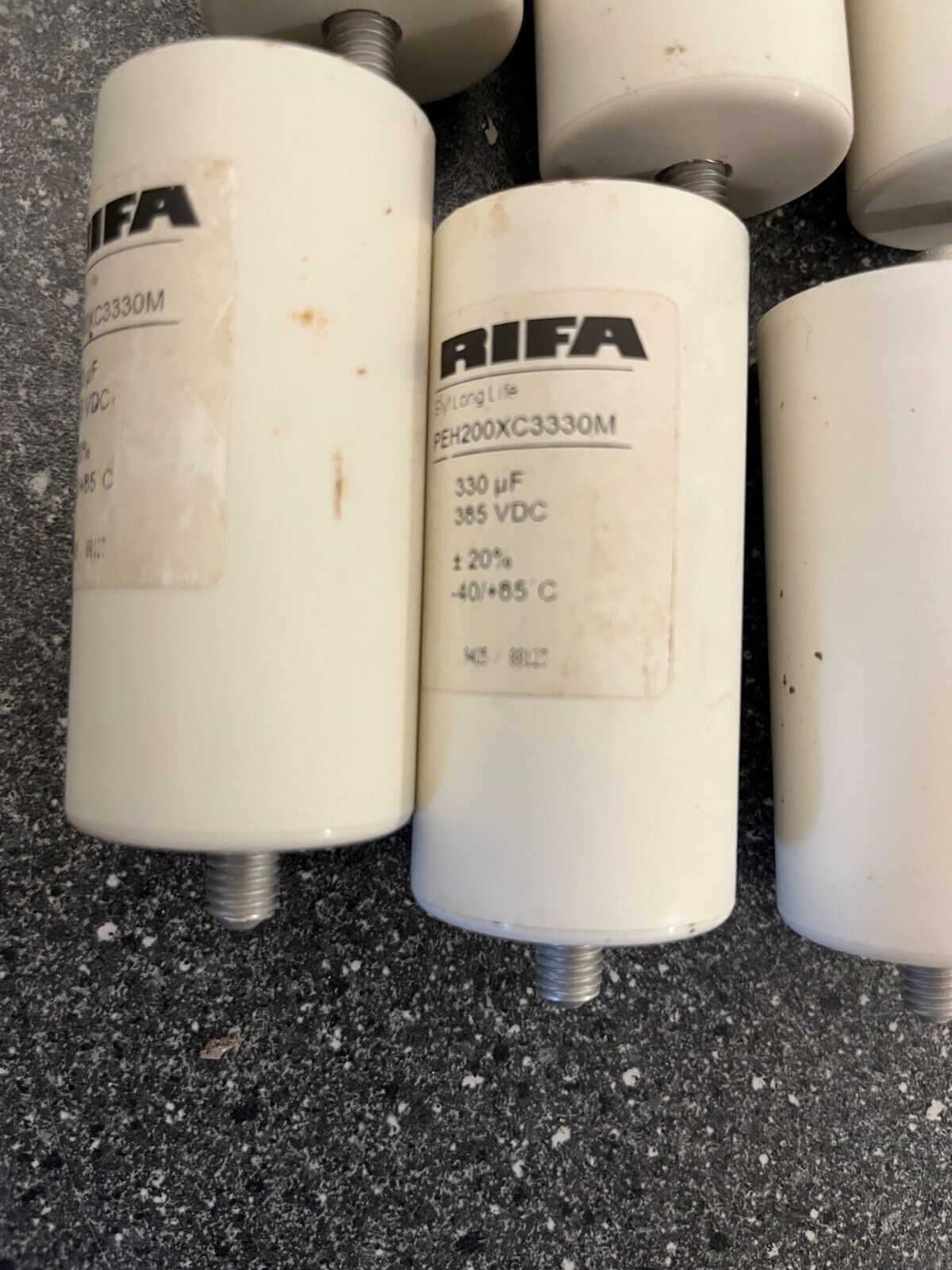 Bundle of 6 RIFA PEH200XC3330M Long Life Capacitors 330µF 385VDC ±20% -40/+85°C